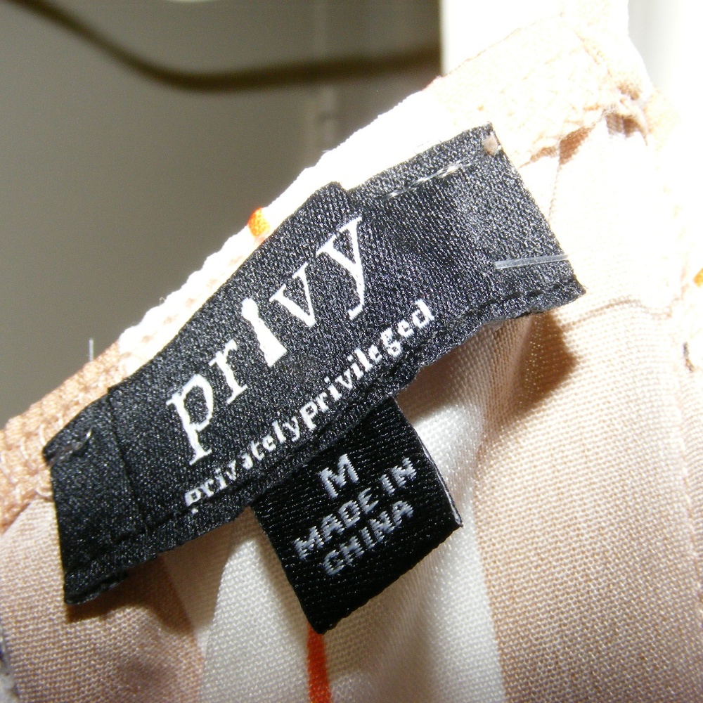 Privy Privately Privileged size medium beige white stripe sleeveless jumpsuit - Picture 6 of 11